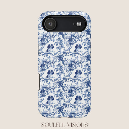 Cavalier King Charles Spaniel Toile De Jouy Magnetic Phone Case