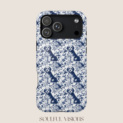 Bernedoodle Toile De Jouy Magnetic Phone Case