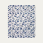 Corgi Toile De Jouy Fleece Blanket