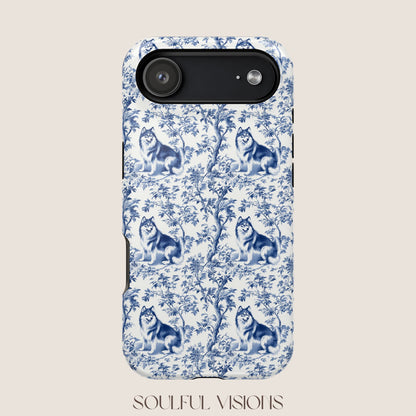 Alaskan Malamute Toile De Jouy Magnetic Phone Case