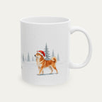 Custom Shiba Inu Red Christmas Santa Hat Mug
