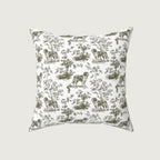 Saint Bernard Sage Green French Toile Pillow