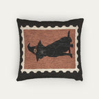 Labrador black Halloween Woven Pillow