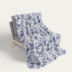 Akita Toile De Jouy Fleece Blanket