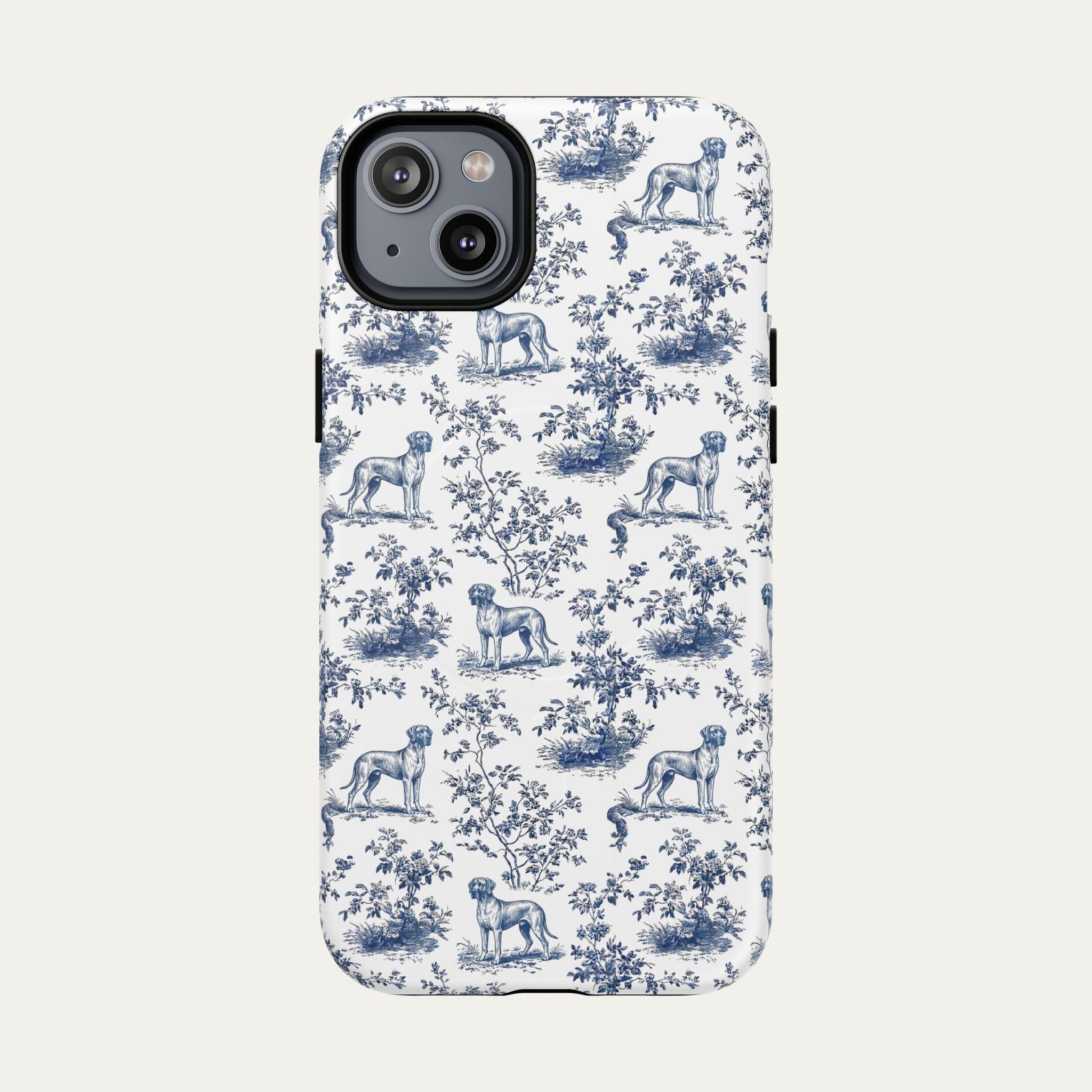Great Dane Blue Toile Phone case