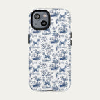 Basenji Blue Toile Phone case