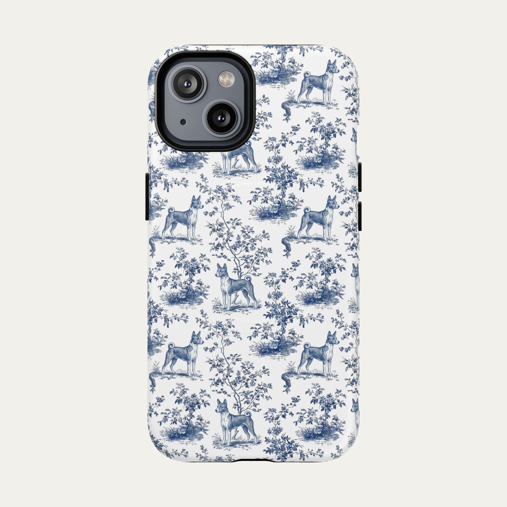 Basenji Blue Toile Phone case