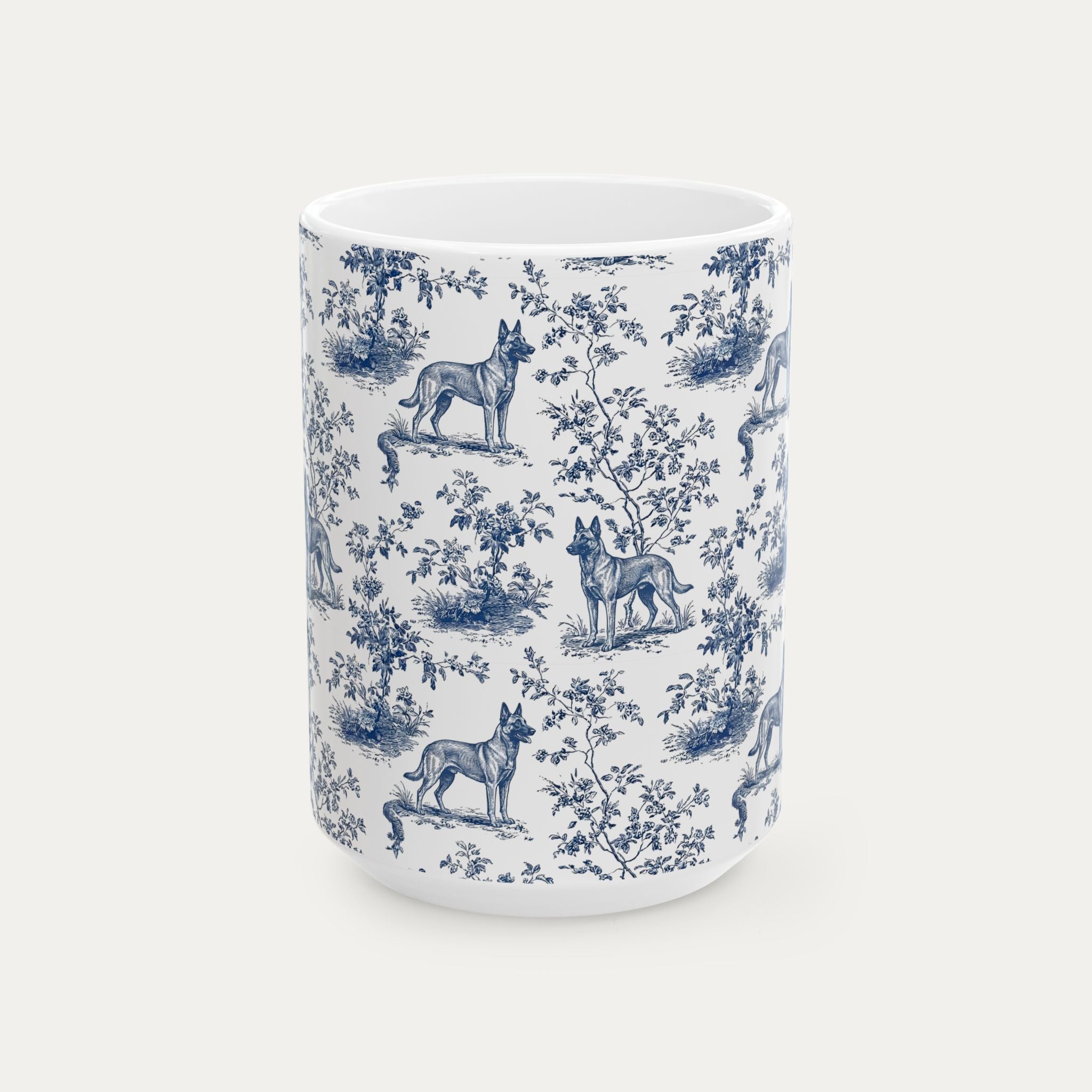 Belgian Malinois Blue Toile Mug