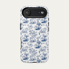 Persian Cat Blue Toile Phone case