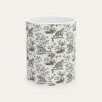 Scottish Fold Cat Sage Green Toile Mug