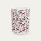 English Springer Spaniel Burgundy Toile Mug