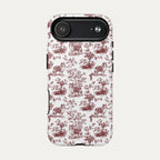Shetland Sheepdog Burgundy Toile phone Case