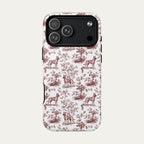 Belgian Malinois Burgundy Toile phone Case