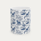 Schnauzer Blue Toile Mug