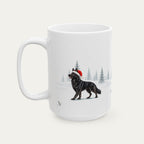 Custom German Shepherd Black  Christmas Santa Hat Mug