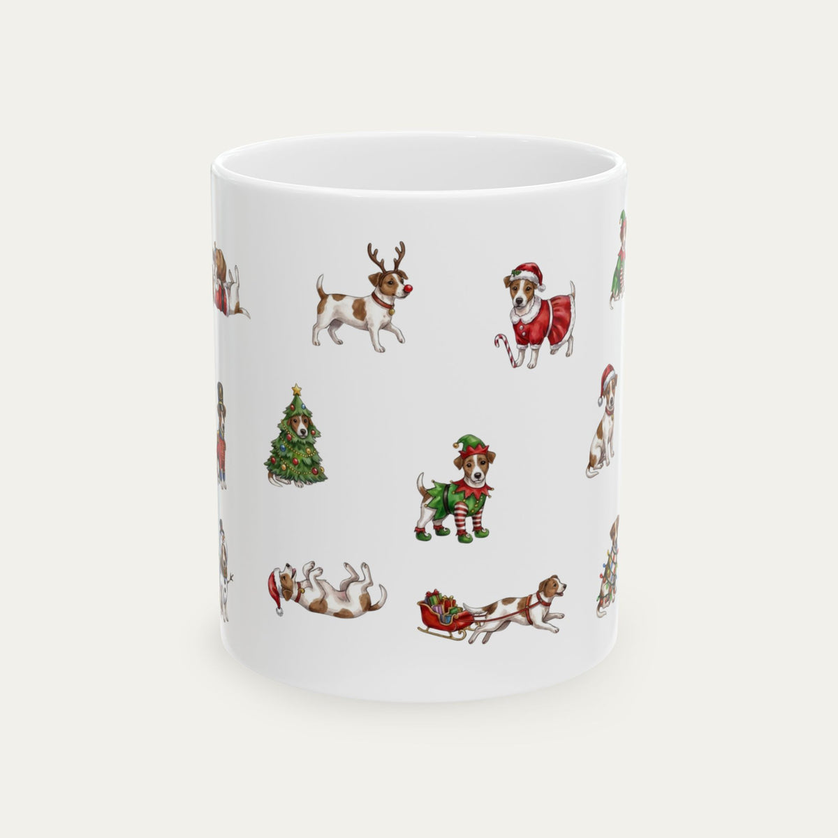 Jack Russell Terrier Christmas Mug