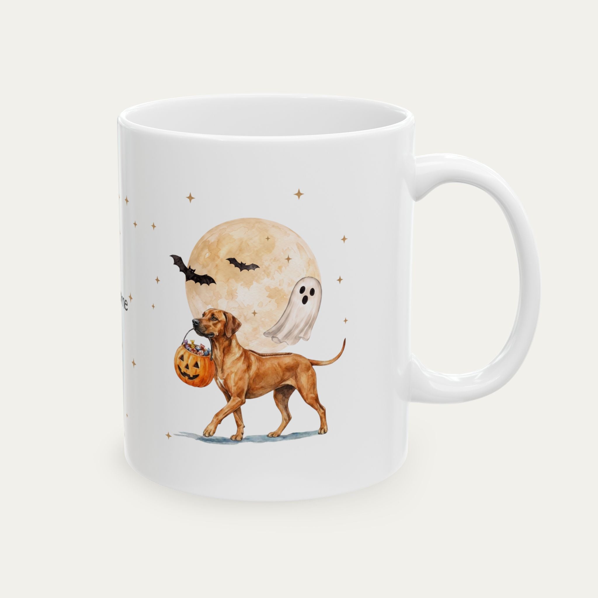 Custom Rhodesian Ridgeback Halloween mug