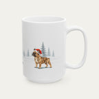 Custom French Bulldog Brindle Christmas Santa Hat Mug