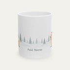 Custom Dachshund Longhaired Cream   Christmas Santa Hat Mug