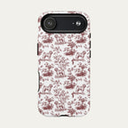 Shar Pei Burgundy Toile phone Case