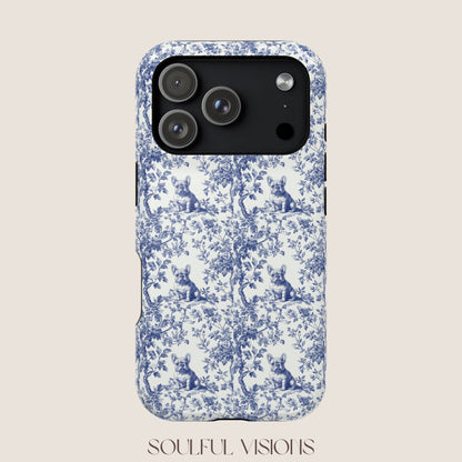 French Bulldog Toile De Jouy Magnetic Phone Case