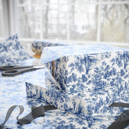 Golden Retriever French Toile De Jouy Wrapping Paper