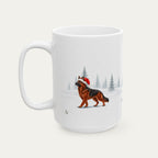 Custom German Shepherd Black and Red  Christmas Santa Hat Mug