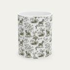 Schnauzer Sage Green Toile Mug