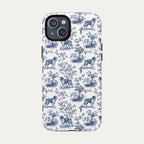 Saint Bernard Blue Toile Phone case
