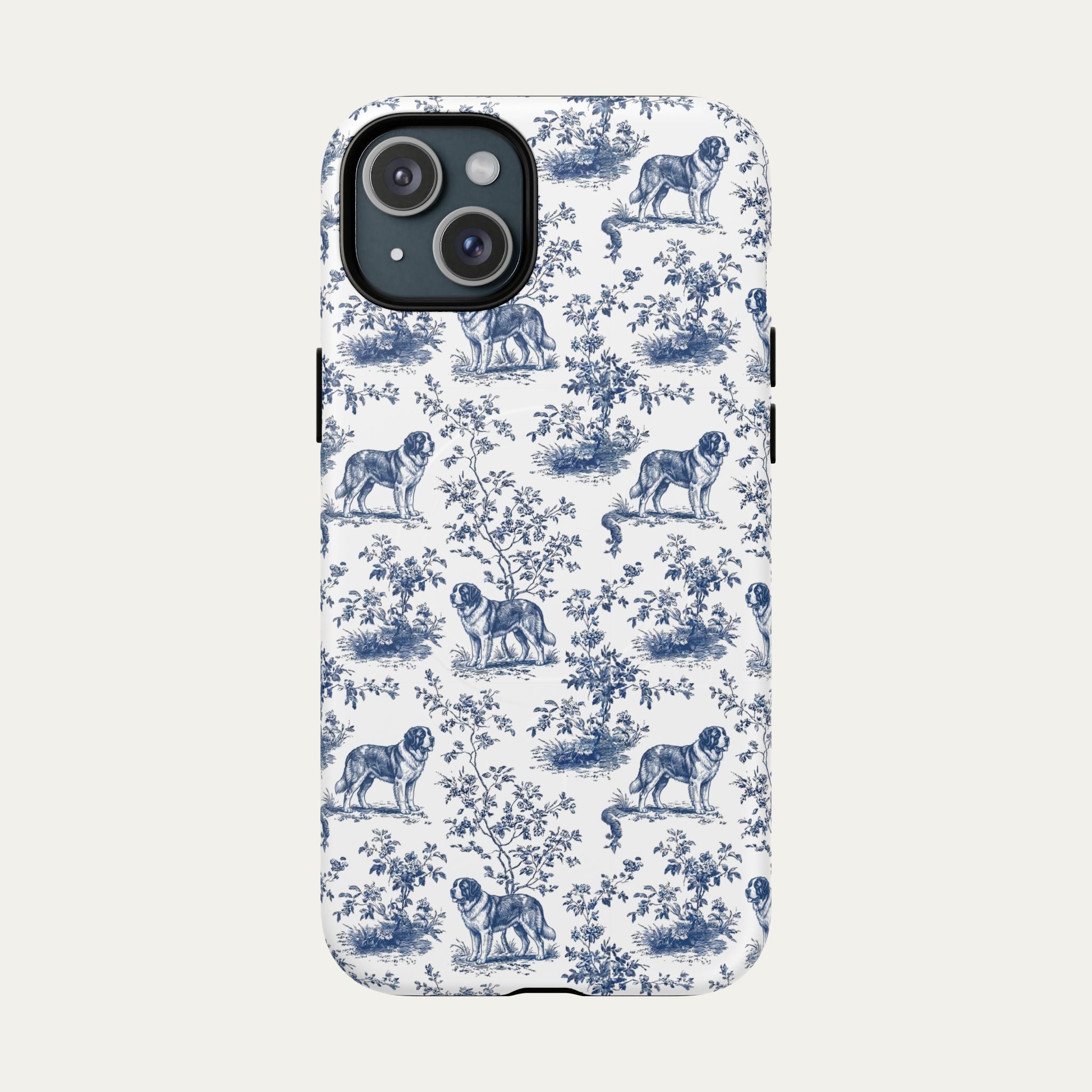 Saint Bernard Blue Toile Phone case
