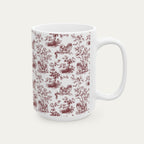 Pekingese Burgundy Toile Mug