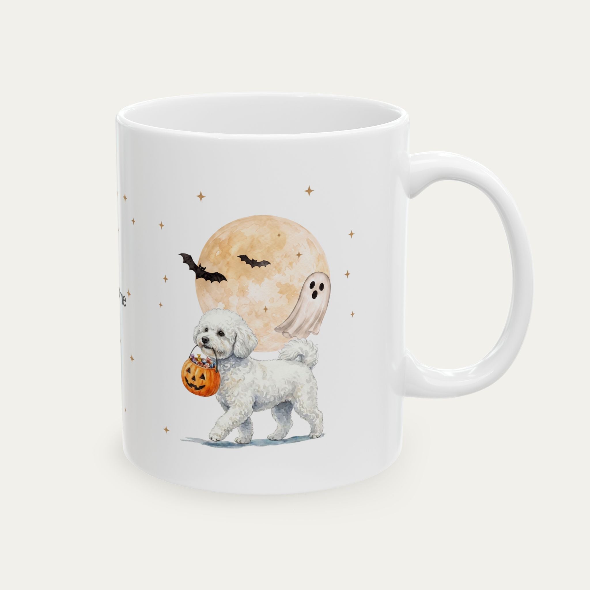 Custom Bichon Frise Halloween mug