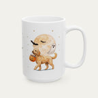 Custom Goldendoodle Apricot Halloween mug