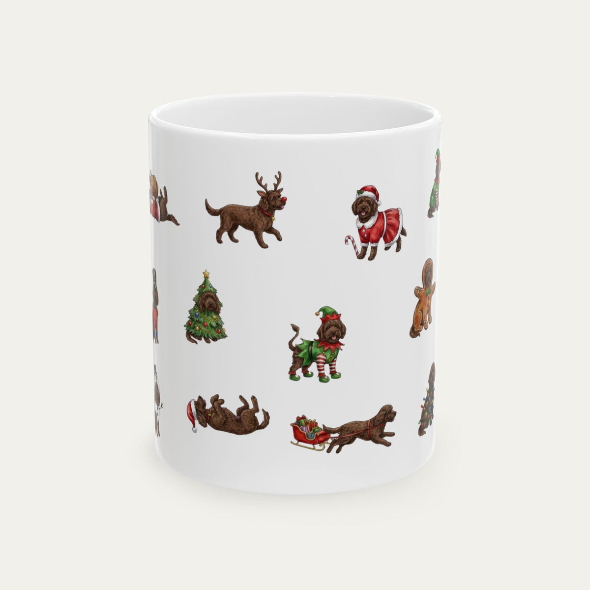 Goldendoodle Chocolate Christmas Mug