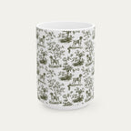 German Shorthaired Pointer Sage Green Toile Mug