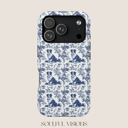 Australian Shepherd Toile De Jouy Magnetic Phone Case