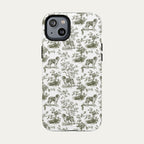 Saint Bernard Sage Green Toile phone Case