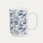 Saint Bernard Blue Toile Mug