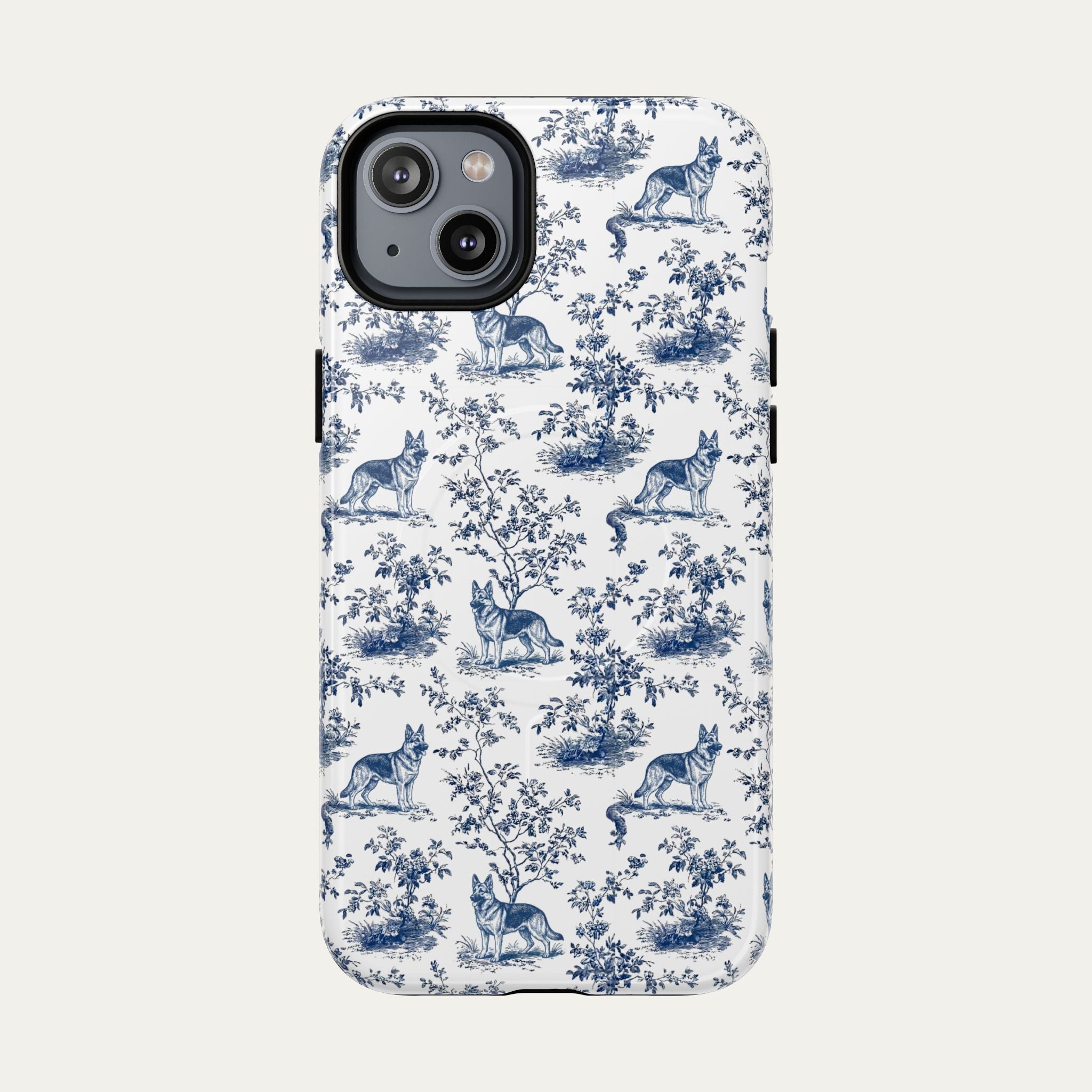 German Shepherd Blue Toile Phone case