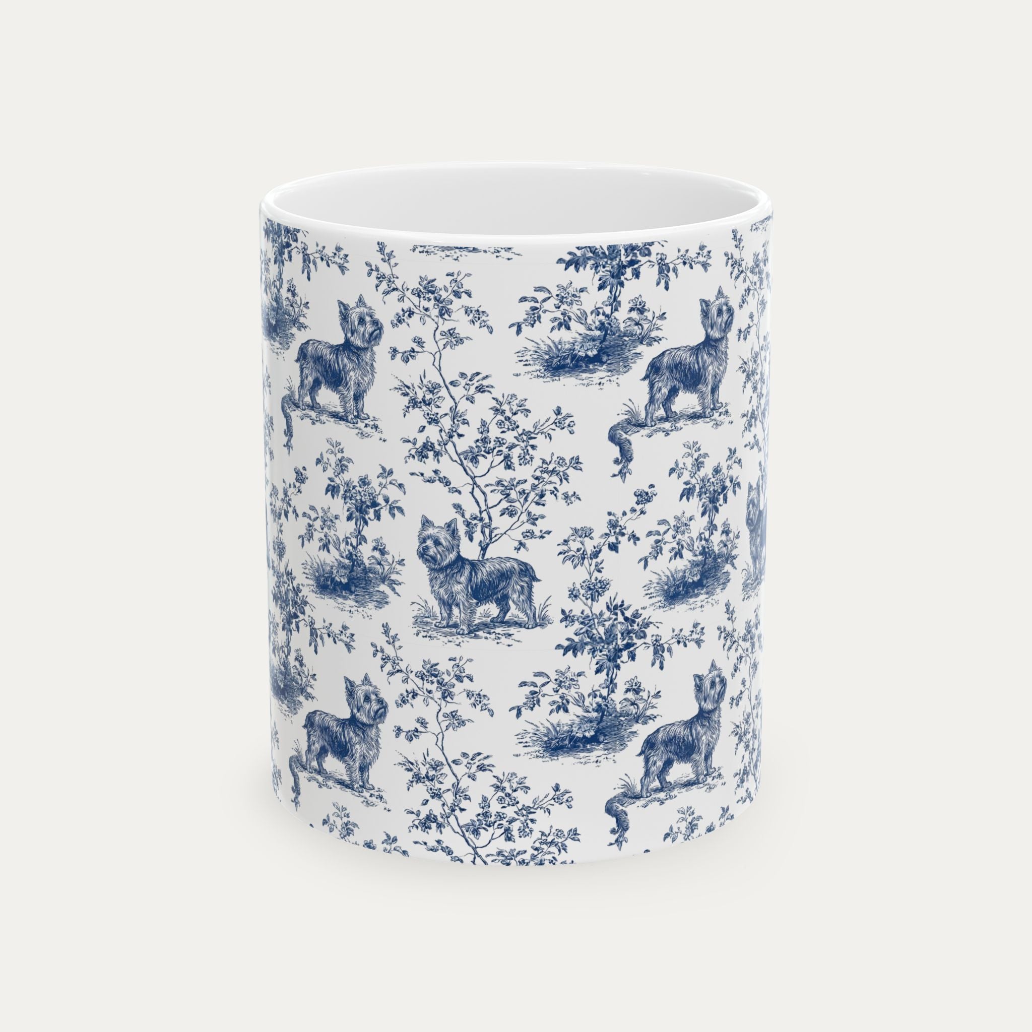 Yorkshire Terrier Blue Toile Mug