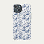 Cockapoo Blue Toile Phone case