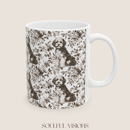 Bernedoodle Toile de Jouy Mug