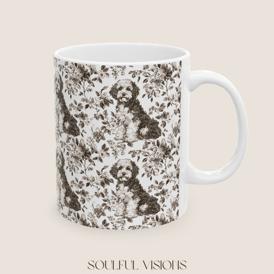 Bernedoodle Toile de Jouy Mug