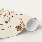 Boxer Christmas Skiing Wrapping Paper