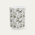 Dachshund Shorthaired Sage Green Toile Mug