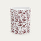 Basenji Burgundy Toile Mug