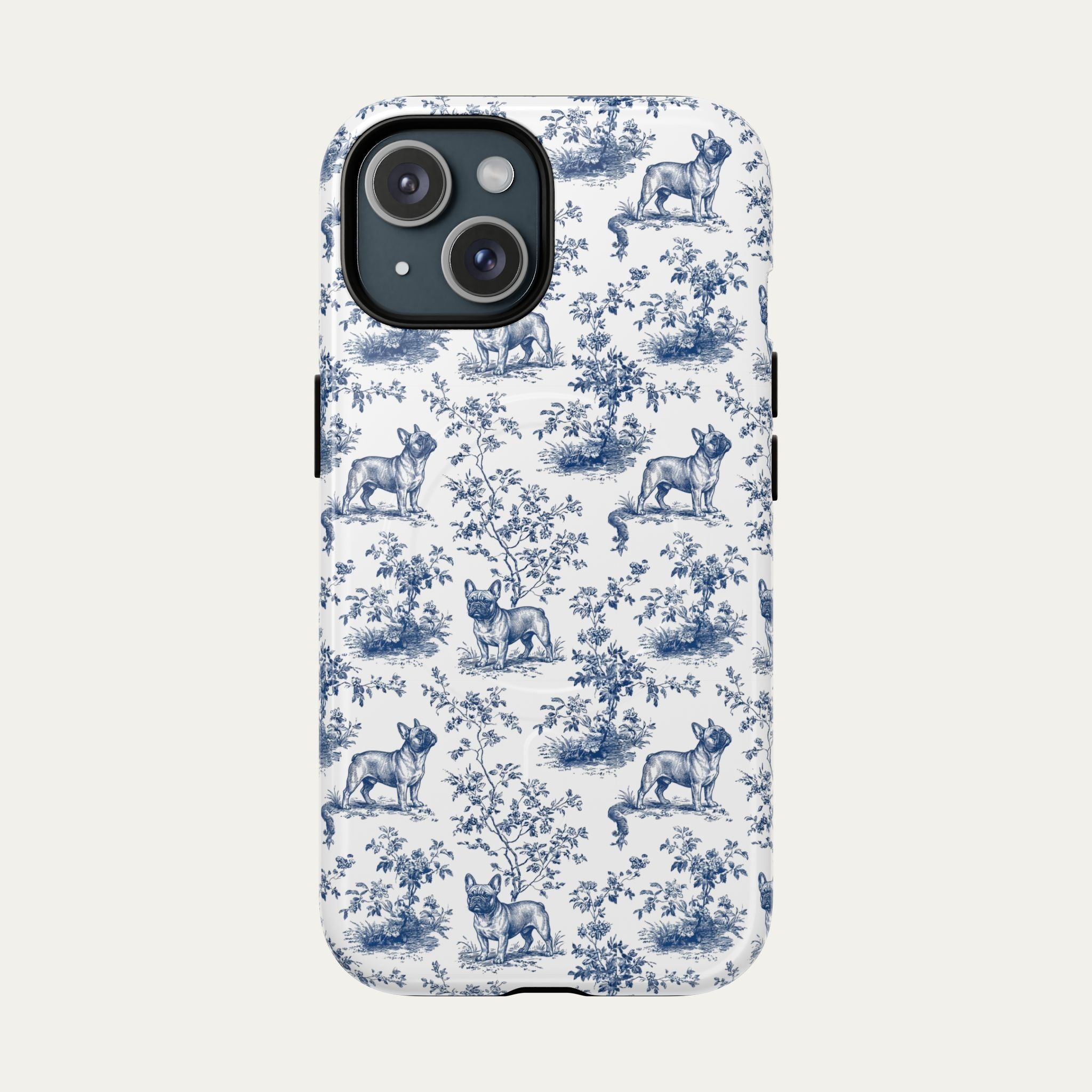 French bulldog Blue Toile Phone case