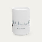 Custom German Shepherd Black  Christmas Santa Hat Mug