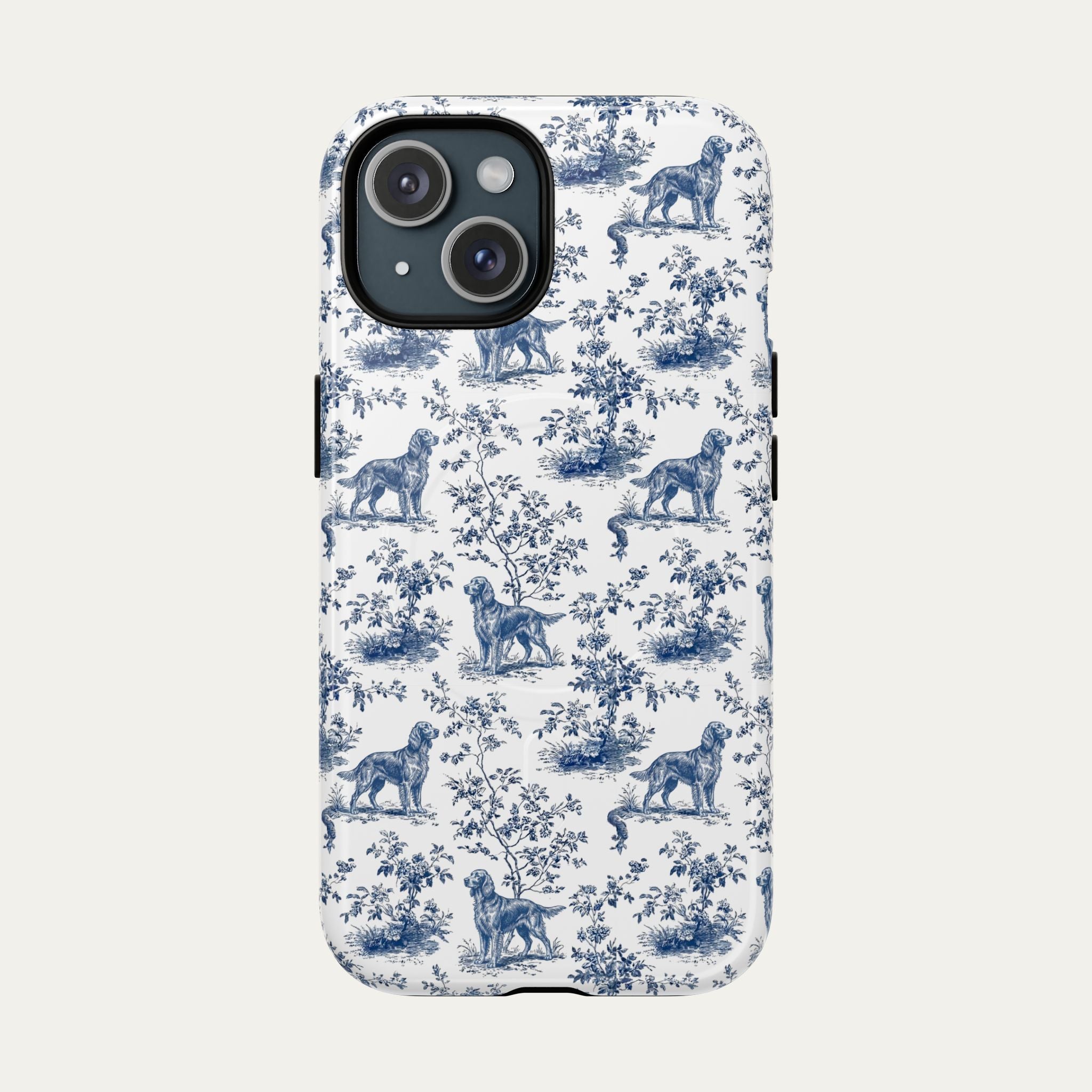 Irish Setter Blue Toile Phone case