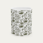 Toy Fox Terrier Sage Green Toile Mug